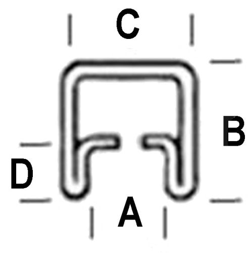 2091 Cascade 1/4" U Brass Came 9/32" #BB932 