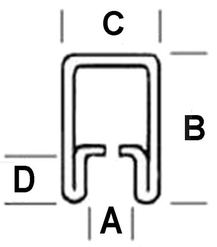 2044 Cascade 3/8" U Copper Came #CB375