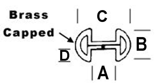 2200CS Case Cascade 3/16" Round H Brass Capped Lead Came #C316 