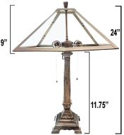 31000- 15" Dia. Metal Panel Lamp Base Kit, Dark Bronze Finish with Gold Highlts, 24"