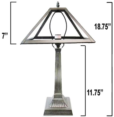 31002- 12" Dia.Metal Panel Lamp Base Kit, Dark Bronze Finish with Gold Highlts, 18.75" 