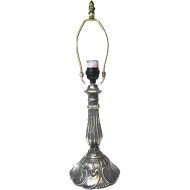 32043- Lily Metal Lamp Base, Antique Bronze Finish With Gold Highlts, 17-1/4" Tall