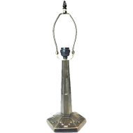 32047- Baroque Metal Lamp Base, Antique Bronze Finish With Gold Highlts, 16.5" Tall
