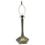 32081-Contemporary Metal Lamp Base, Antique Bronze Finish With Gold Highlts, 19-1/4" Tall