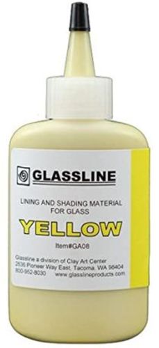 46087-Glassline Bottle Pen Yellow