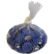 61021-3/8"-3/4" Cobalt/Frosted Flat Glass Nuggets 12oz. Bag