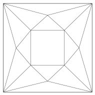 62415- .98" Clear Square Faceted Jewel. 25MM