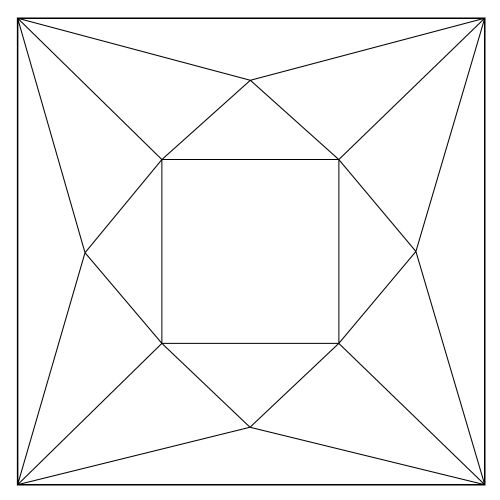 62415- .98" Clear Square Faceted Jewel. 25MM