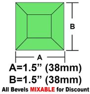 63260-Lt. Green Square Bevel 1.5"