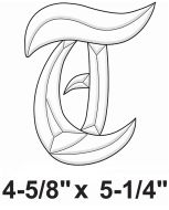 BLT -Exquisite Bevel Cluster Letter T