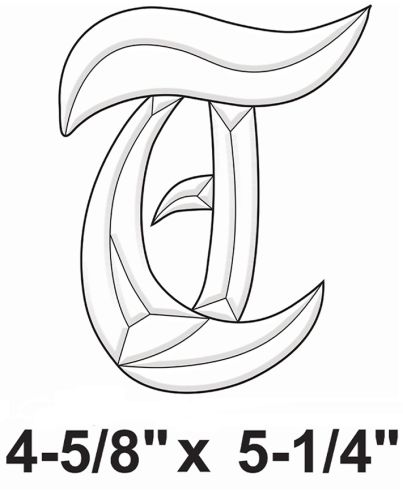 BLT -Exquisite Bevel Cluster Letter T