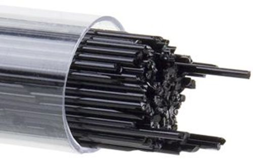 BU010007- Bullseye Glass Stringers 1mm Black Opal 90 COE