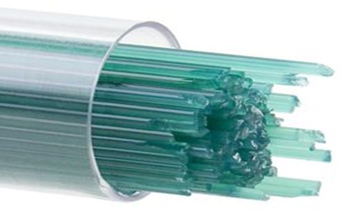 BU014407- Bullseye Glass Stringers 1mm Teal Green Opal 90 COE