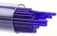 BU014772- Bullseye Glass Stringers 2mm Deep Cobalt Blue Opal 90 COE