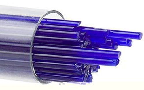 BU014772- Bullseye Glass Stringers 2mm Deep Cobalt Blue Opal 90 COE