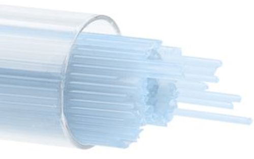 BU021607- Bullseye Glass Stringers 1mm Light Cyan Opal 90 COE