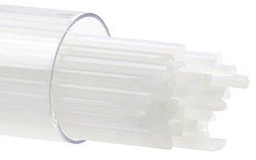 BU031372- Bullseye Glass Stringers 2mm Dense White Opal 90 COE