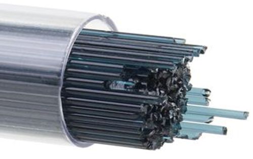 BU110807- Bullseye Glass Stringers 1mm Aquamarine Blue Transparent 90 COE