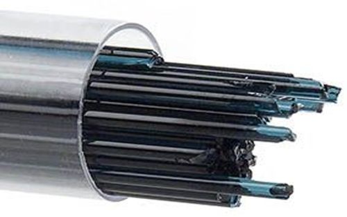 BU110872- Bullseye Glass Stringers 2mm Aquamarine Blue Transparent 90 COE