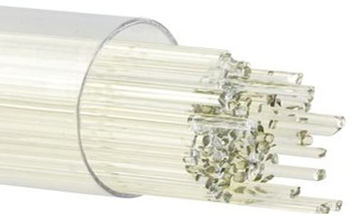 BU112507- Bullseye Glass Stringers 1mm Orange Transparent Striker 90 COE