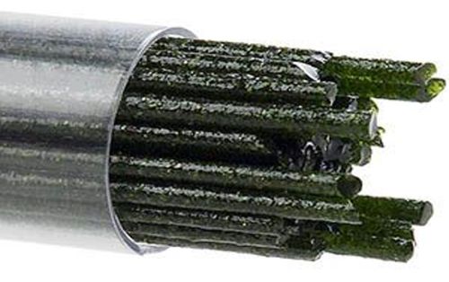 BU141272- Bullseye Glass Stringers 2mm Light Aventurine Green Transparent 90 COE