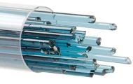 BU144472- Bullseye Glass Stringers 2mm Sea Blue Transparent 90 COE