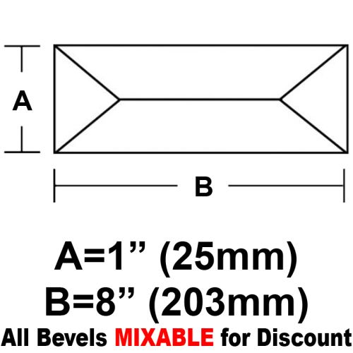 BV18CS-Case 360ea. Rec.Peaked Bevel 1"x8" 