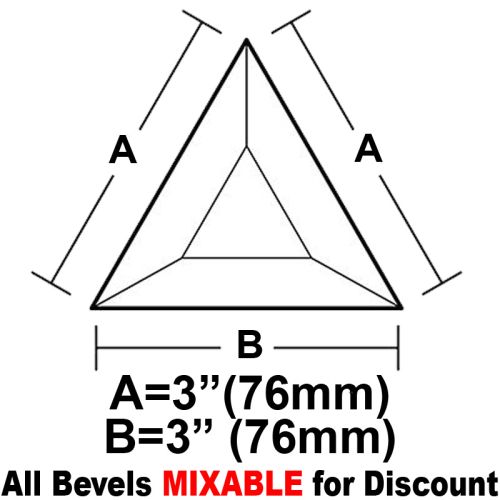 BVT33CS-Case 540ea. Tri.Bevel 3"x3"x3" 