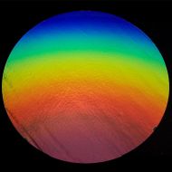 DC606A-CBS Thin Dichroic Rainbow 1 On Clear 16"x19" - 96 COE