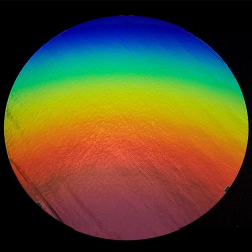 DC808A-CBS Thin Dichroic Rainbow 1 On Clear 16"x19" - 90 COE