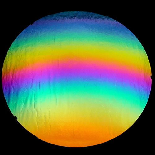 DC814A-CBS Thin Dichroic Rainbow 2 On Clear 16"x19" - 90 COE