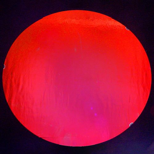 DC865C-CBS Thin Dichroic Candy Apple On Black 4"x4.75" - 90 COE