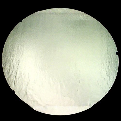 DC873B-CBS Thin Dichroic Silver On Black Reeded 8"x9" - 90 COE