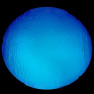 DC920B-CBS Florentine Dichroic Blue On Black 9.5"Pie - 90 COE