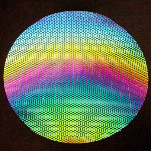 DC944B-CBS Thin Dichroic Rainbow 1 On Clear Honeycomb 8"x9" - 90 COE