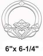 EC821-Exquisite Cluster Irish Claddagh