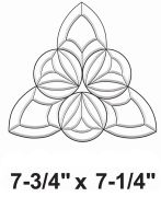 EC827-Exquisite Cluster Celtic Tri-Circle