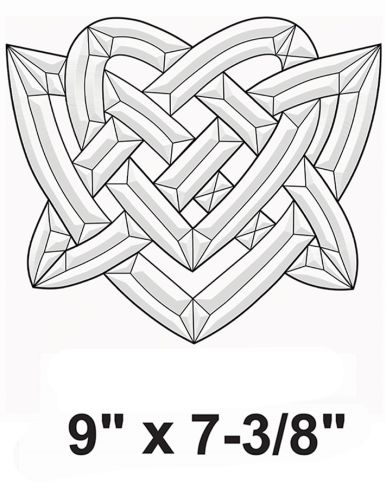 EC828-Exquisite Cluster Celtic Heart