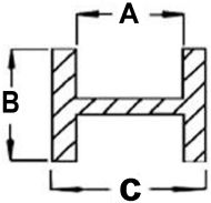 2069 Cascade 3/16" Flat H Lead Came #FH60