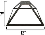 FRAME12- Panel Lamp Frame, Dark Bronze Finish with Gold Highlts, 12" Dia.