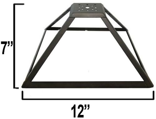 FRAME12- Panel Lamp Frame, Dark Bronze Finish with Gold Highlts, 12" Dia.