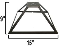 FRAME15- Panel Lamp Frame, Dark Bronze Finish with Gold Highlts, 15" Dia.