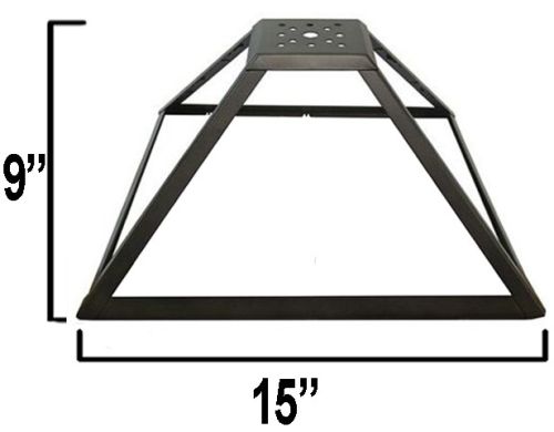 FRAME15- Panel Lamp Frame, Dark Bronze Finish with Gold Highlts, 15" Dia.