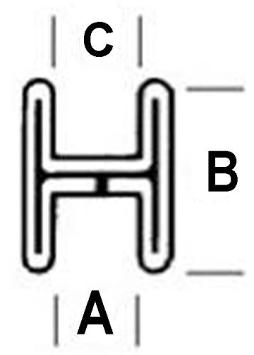 2087 Cascade 1/4" Flat H Zinc Came #ZH932 