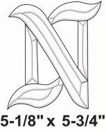 BLN -Exquisite Bevel Cluster Letter N
