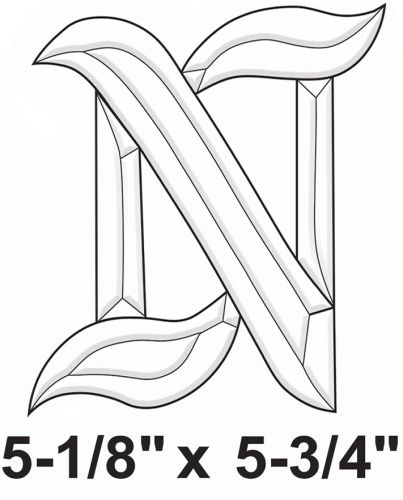 BLN -Exquisite Bevel Cluster Letter N