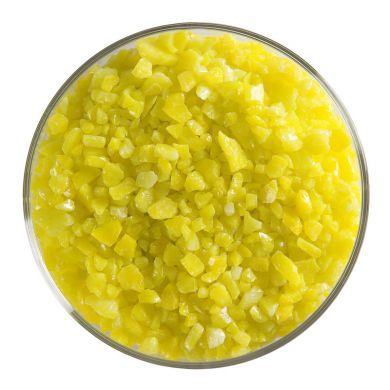 BU012093F - Bullseye Frit Coarse Yellow 5oz Jar - 90 COE