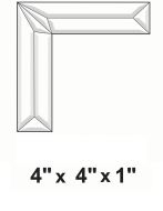 BC430-Bevel Cluster 4"x4"x1" 