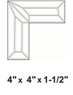 BC431-Bevel Cluster 4"x4"x1.5" 