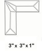 BC435-Bevel Cluster 3"x3"x1"